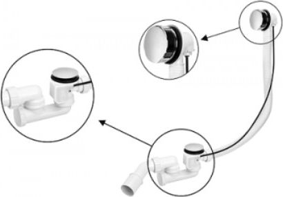 McAlpine vandlås med automatisk stopper, krom (HC31M-N1)