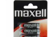 Maxell 4 X Aa, Engangsbatteri, Aa, Zink-Carbon, 1,5 V, 4 Stk, Flerfarvet