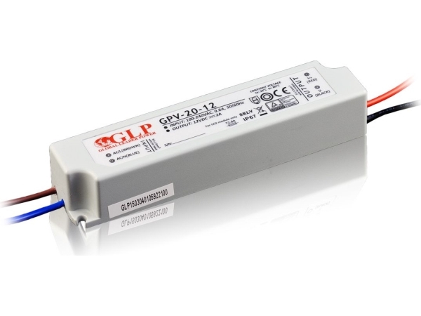 Global Leader Power strømforsyning med konstant spænding 12V 2A 24W (GPV-20-12)