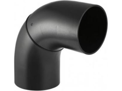 200 mm x 90° Bøjning med stor radius sort PEH Geberit