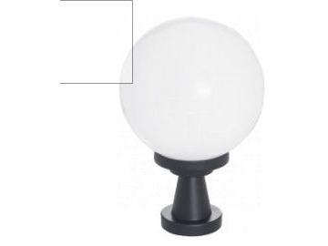 Mareco Luce Gartenleuchte Tower Niedrige Kugel Ø200mm Weiß E27 (1302.101B)
