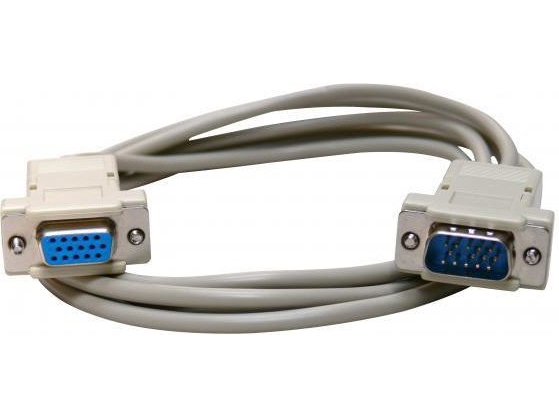 Vaizdo Kabelių Vga (D-Sub) (M) - Vga (D-Sub) (F) Prailginimo Kabelis, 2 M, Rutulinis, Su Logotipu, Lizdinė Pakuotė, Eol