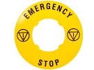 Lovato Electric Beschriftungsschild Ø60mm Emergency/Stop (Lpxau115)