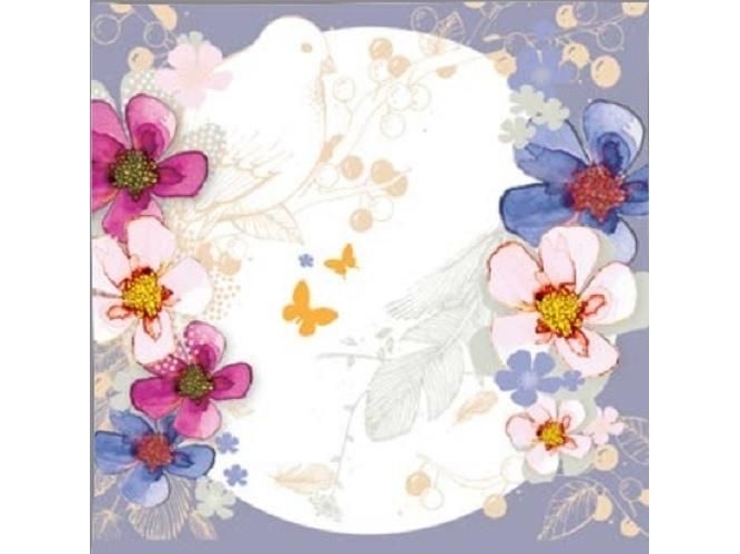 Clear Creation Karte Swarovski Quadrat - Blumen