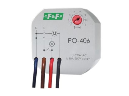 F&F tidsrelä med fördröjd frånkoppling 230V 10A - PO-406 | EL Artiklar - Elcentral - Tidsrelä & timer | GameStuff