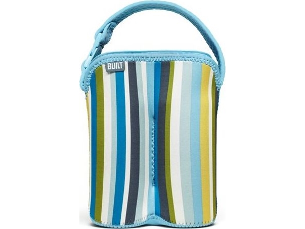 Built Built Bottle Buddy - Termopakke Til To Flasker (Baby Blue Stripe)
