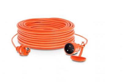 Kel Gartenerweiterungskabel 1-Fach Mit Schutzkontakt 30M 10A Ip44 Orange (W-96973)
