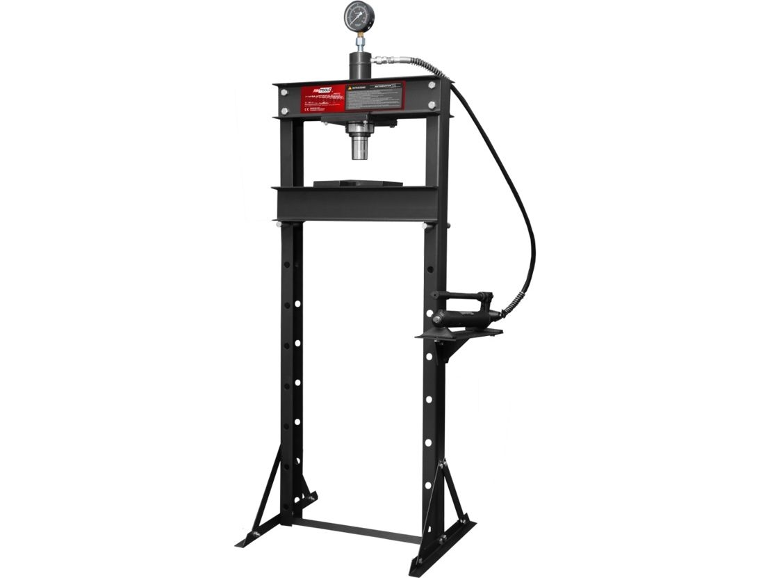 AWTools hydraulisk presse med manometer 12T (AW20056)