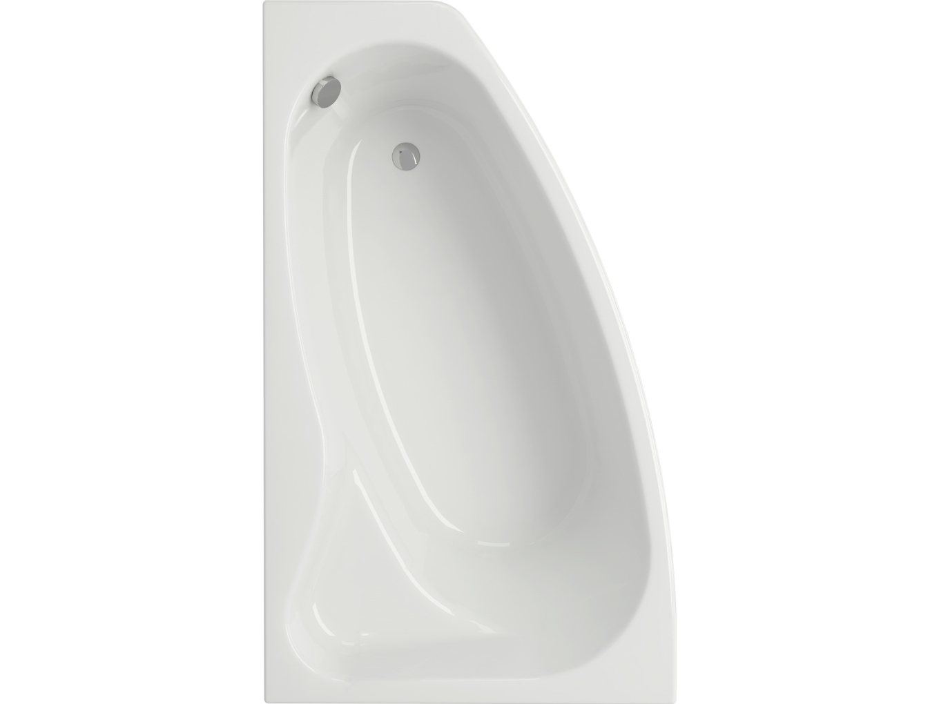 Cersanit Sicilia asymmetriskt hörnbadkar vänster 170 x 100cm (S301-097) | Diverse VVS-arbeten | GameStuff