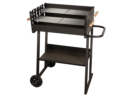 MASTER GRILL MG651 kulgrill på vogn med justerbare riste