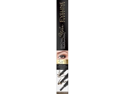 Eveline Brow Styler Multifunction 3in1 01 Medium Brown