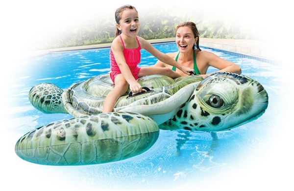 Intex Realistisk Havskildpadde Ride-On 191x170 cm | Trädgården - Pools & Vatten spel - Badluftsmadrasser | GameStuff