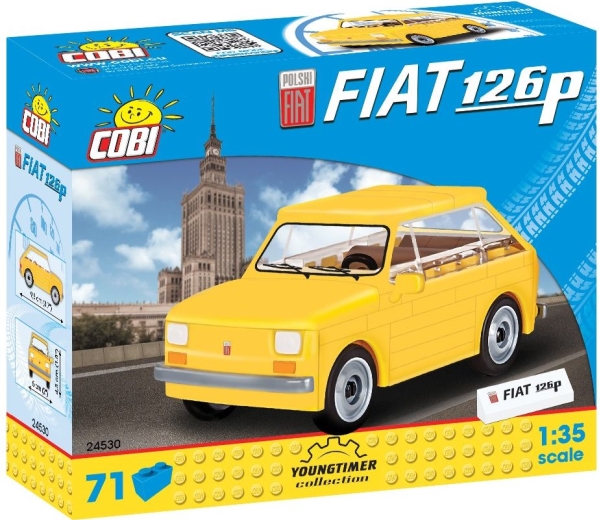 Cobi Cob24530 Polski Fiat 126P Building Block Model Kit, Various