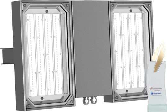 ATM Lightning LED eksplosionssikker armatur 90W EXL380LED-090-E8 642 x 386mm (31-380-09E800)