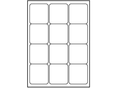 Logo etiket A4, mat, hvid, 25 stk.