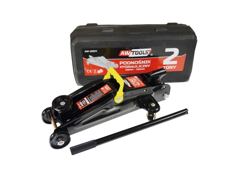 AW-Tools hidraulinis keltuvas 2 tonos, 135 - 335mm, dėklas