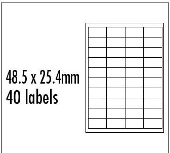 Logo-Etiketten 48,5 X 25,4 Mm, A4, Matt, Rot, 40 Etiketten, 10Er-Pack (32253)