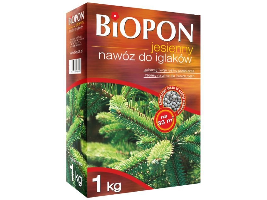 BIOPON efterårsgødning til nåletræer karton 1kg (1078)