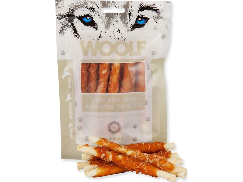 WOOLF WOOLF 100 g chicken rawhide twister
