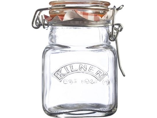 Clip Top 70 Ml Quadratisches Gewürzglas / Kilner