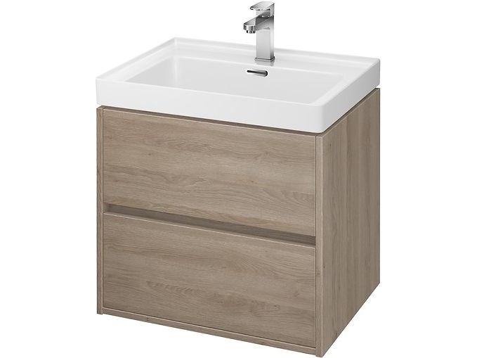 Cersanit Crea 59,4 cm underlimet håndvaskskab i eg (5902115724343)