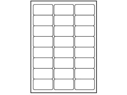 Logoetiketter A4, mat hvid, 25 stk.