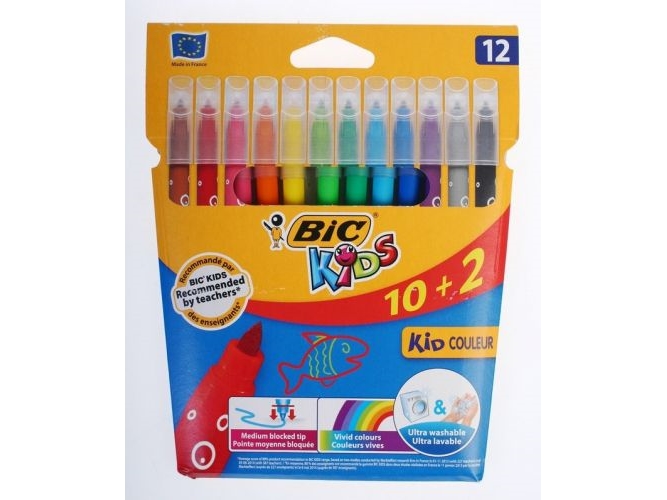 Bic Filzstifte Für Kinder Couleur 12 Farben Set 9202937