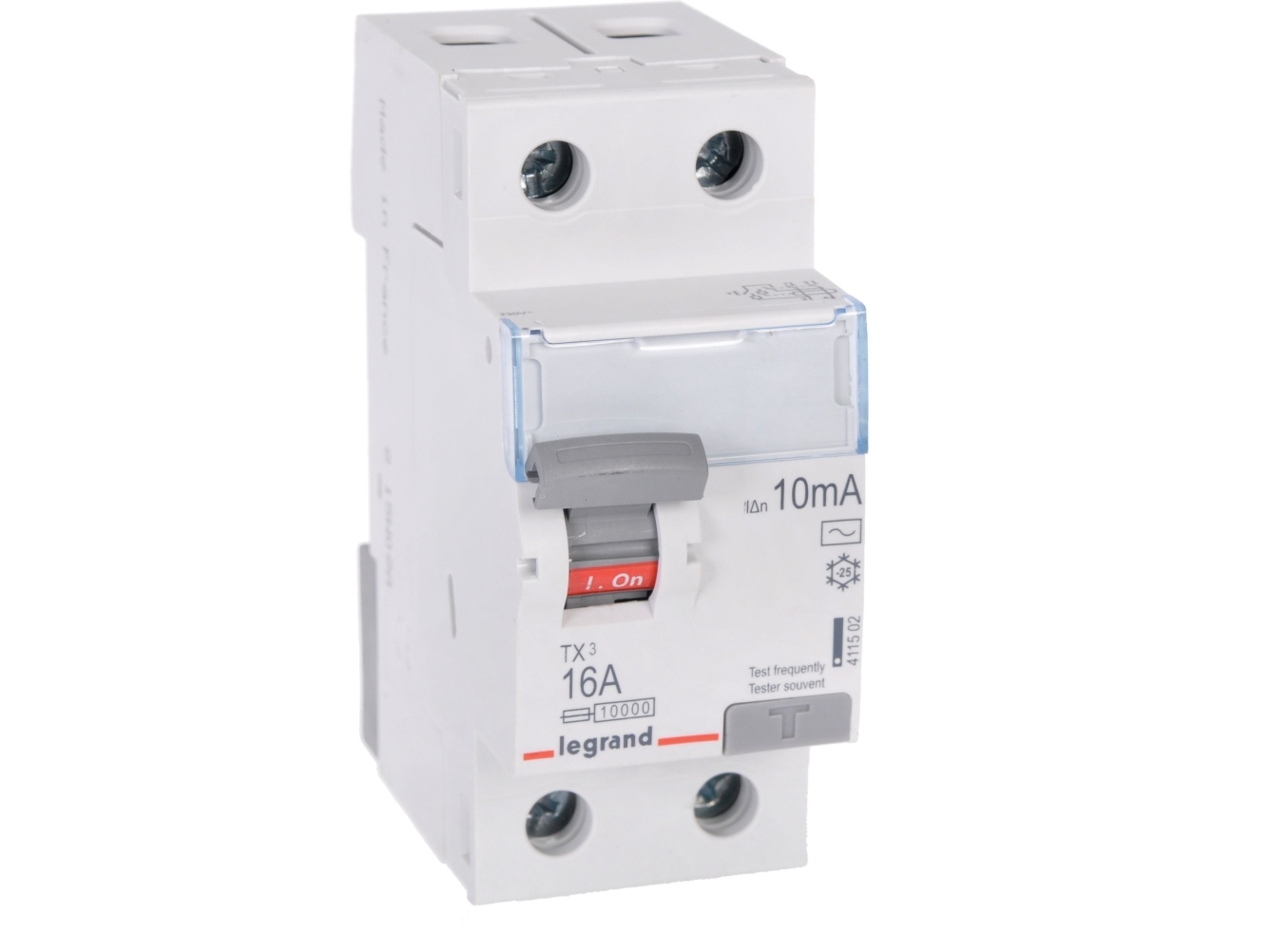 Legrand fejlstrømsafbryder 2P 16A 0,01A type AC P302 TX3 (411502)