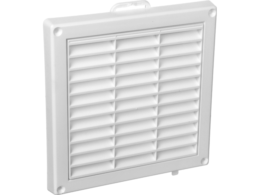 AWENTA ventilationsrist 130x130 mm hvid ventil med snor T43