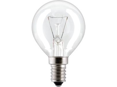 Helios stødsikker pære 230V 60W E14Al P45CL 1CT/10x10F 1500h Soleo (WST-0041)