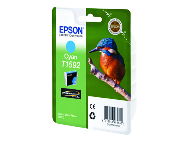 Epson T1592 - 17 Ml - Cyan - Original - Blister - Blækpatron - For Stylus Photo R2000