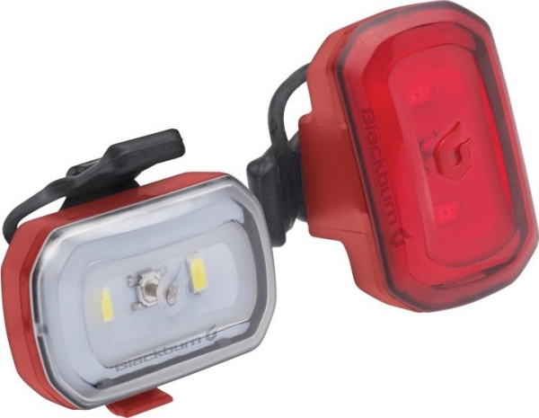Blackburn Click Usb-Lygter Foran 60 Lumen, Bagpå 20 Lumen Rød
