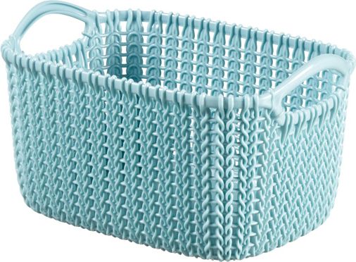 Curver 3253923975017, Aufbewahrungskorb, Blau, Rechteckig, Strickwaren, Einfarbig, Drinnen