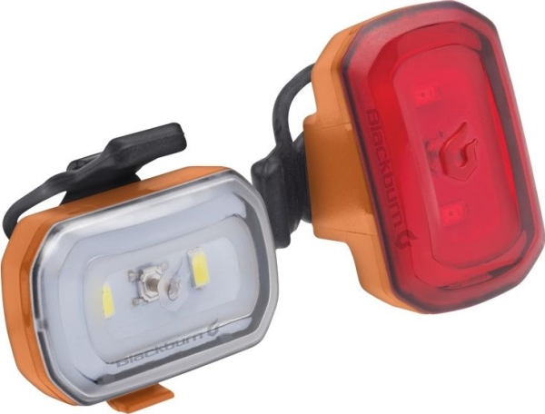 Blackburn Click Usb-Lygter Foran 60 Lumen, Bagpå 20 Lumen Orange