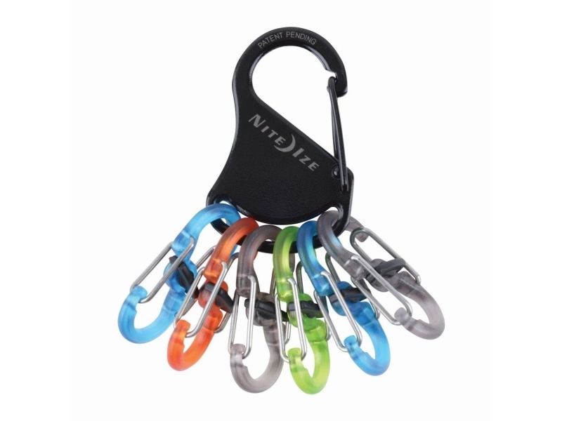 Nite Ize Schlüsselkarabiner Klkp-01-R3 Schwarz, Türkis, Orange, Grau, Grün 1 Stück