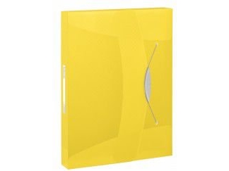 Esselte Vivida - Boxmapp - för A4 (210 x 297 mm) - kapacitet: 380 ark - transparent, levande gul | Arkivering - Binders - Övriga | GameStuff