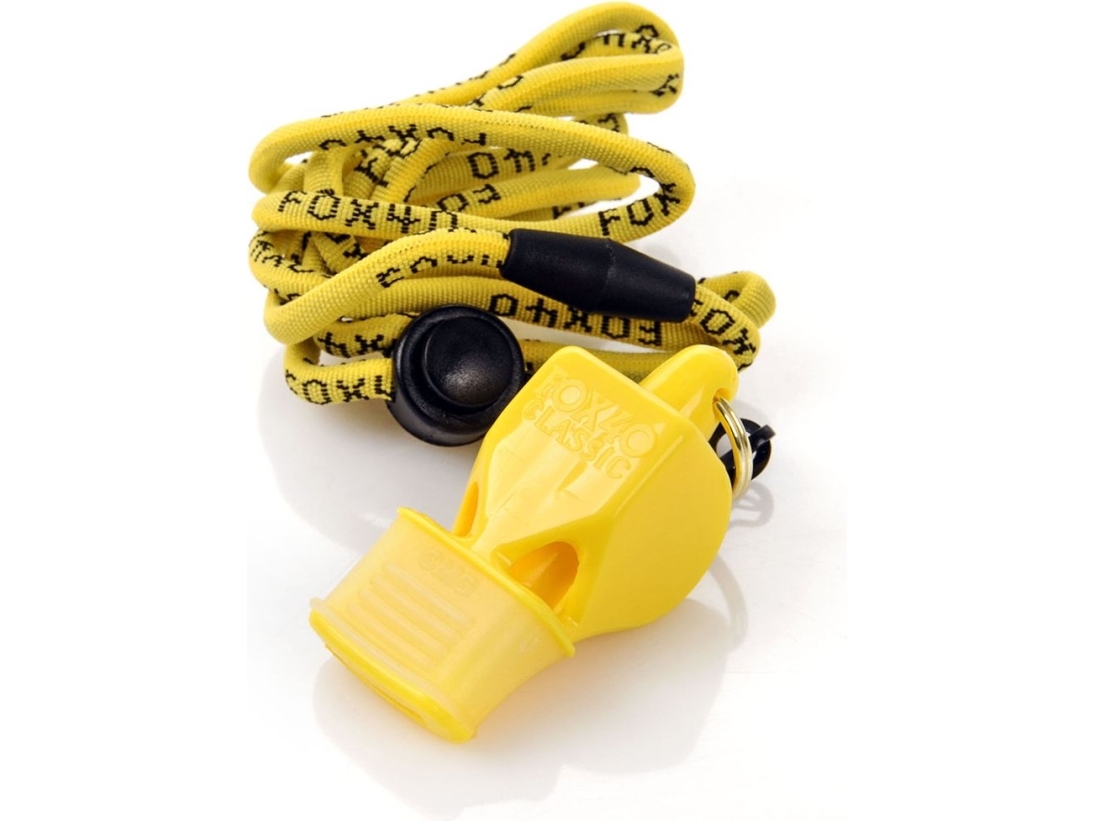 GWIZDEK FOX 40 cmG SAFETY CLASSIC gul + snor 9603-0208