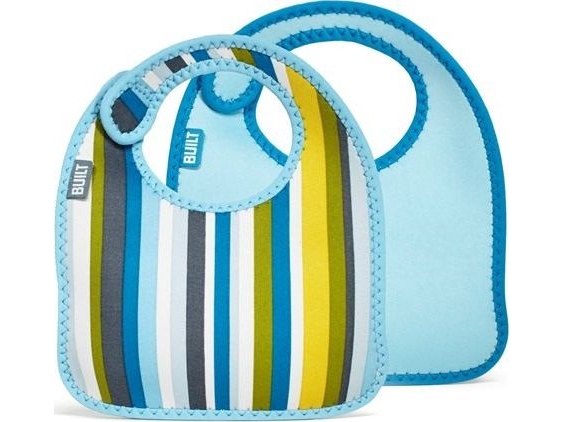 Built Built Mess Mate – 2 hagesmækker til børn (baby Blue Stripe)