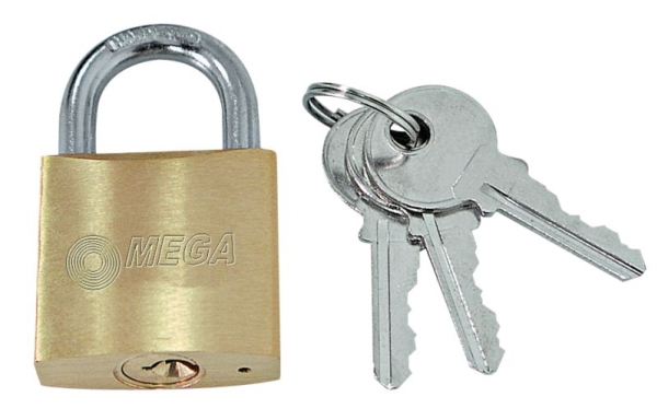 Mega borgen hänglås härdad mässing 32mm - 24232 | Huset - Säkerhet & Larm - Lås | GameStuff