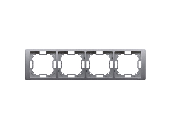 Contact-Simon Basic Neos 4gang kehys inox metalloitu (BMRC4/21)