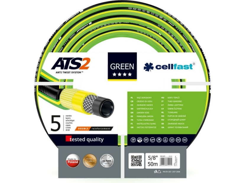 Cellfast Grüner Gartenschlauch Ats2 Grösse: 5/8" Länge: 50M