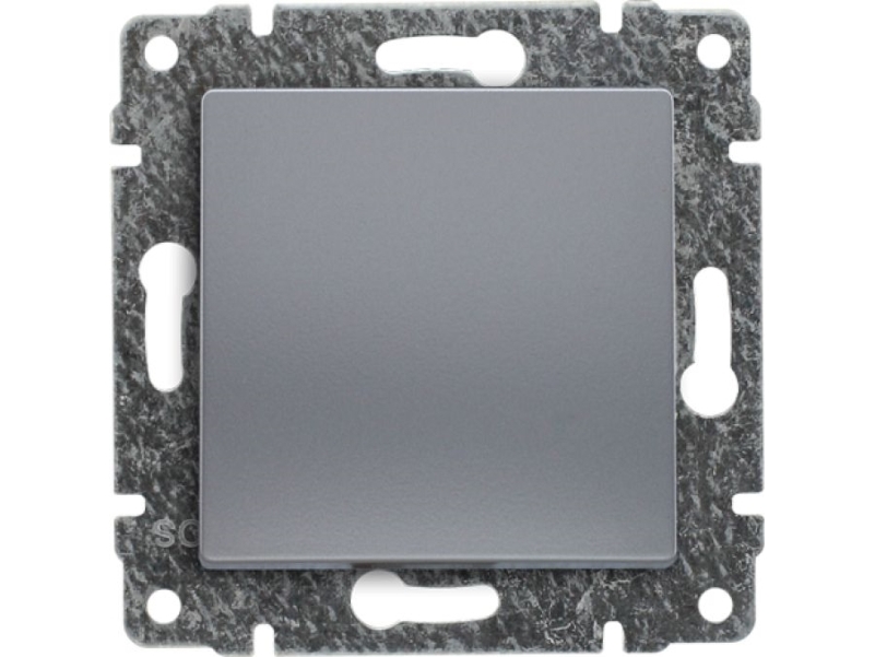 Kos Einzelschalter Vena Aluminium (514011)