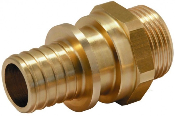 KAN-therm tilslutning 25x3,5 G1 med krave og udvendigt gevind - 9014.200