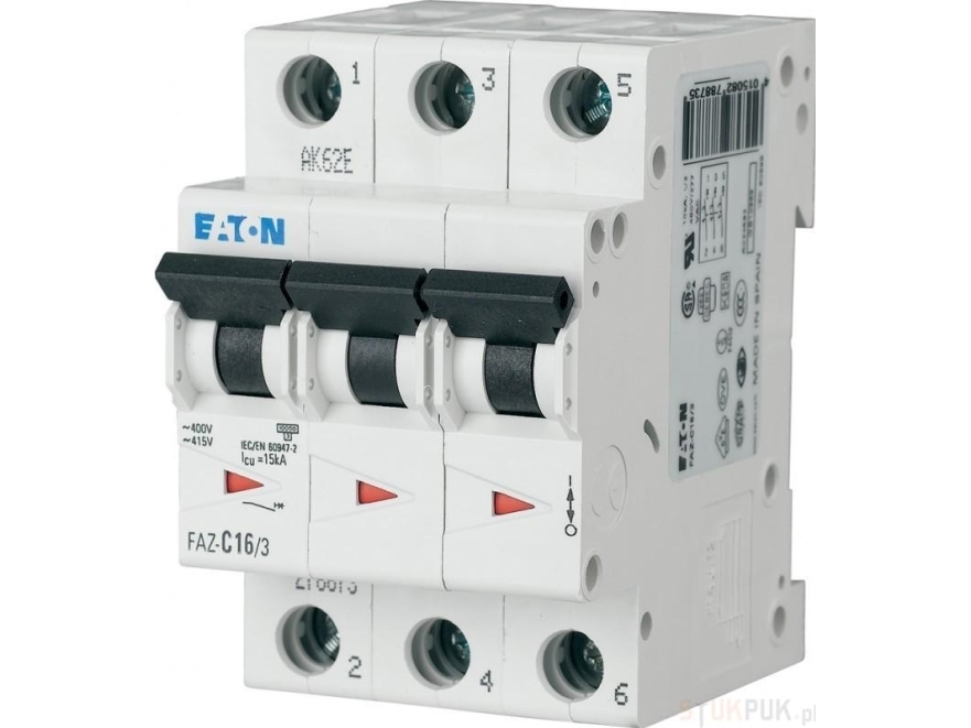 Eaton Leitungsschutzschalter/Überstromschutz Faz-C0,5/3 278856