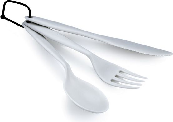 GSI Outdoors GSI Tekk Cutlery Set, Acetal, Redskabsæt, Sølv, 38 mm, 25 mm, 160 mm