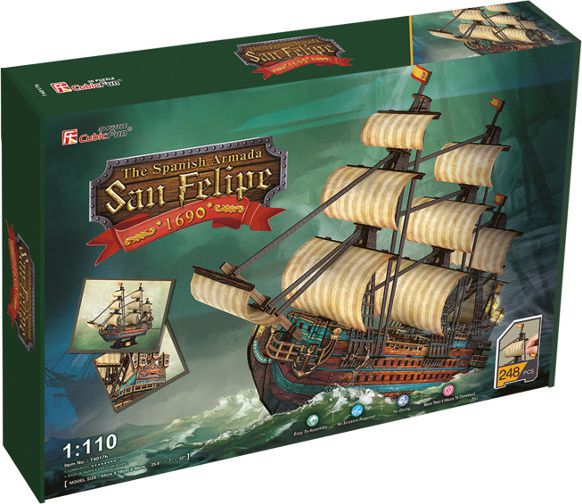 Cubic Fun Cubicfun 3D Puzzle "Spanisches Kriegsschiff San Felipe"