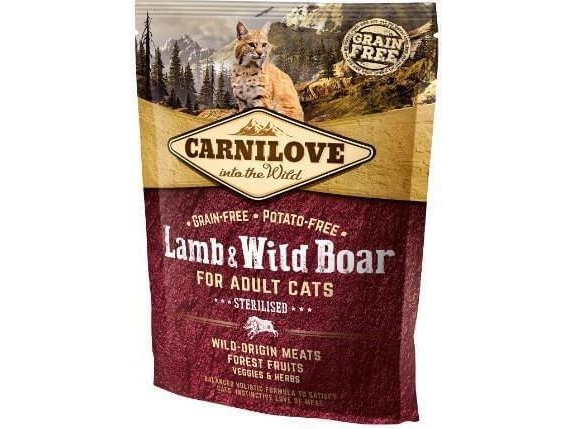 Carni Love Cat Su Ėriena Ir Šerniena Suaugusioms Katėms Sterilizuota 2Kg