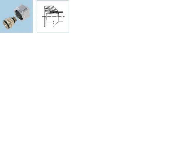 Kisan Kompressionsfitting Vestol 16X2mm 3/4" 20.32.12