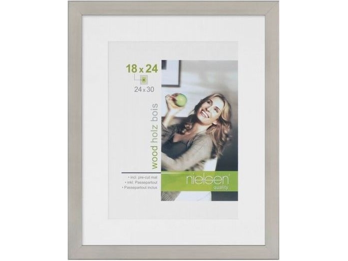 Nielsen Design 8988010 Billede Skifteramme Papirformat: 24 X 30 Cm Sølv