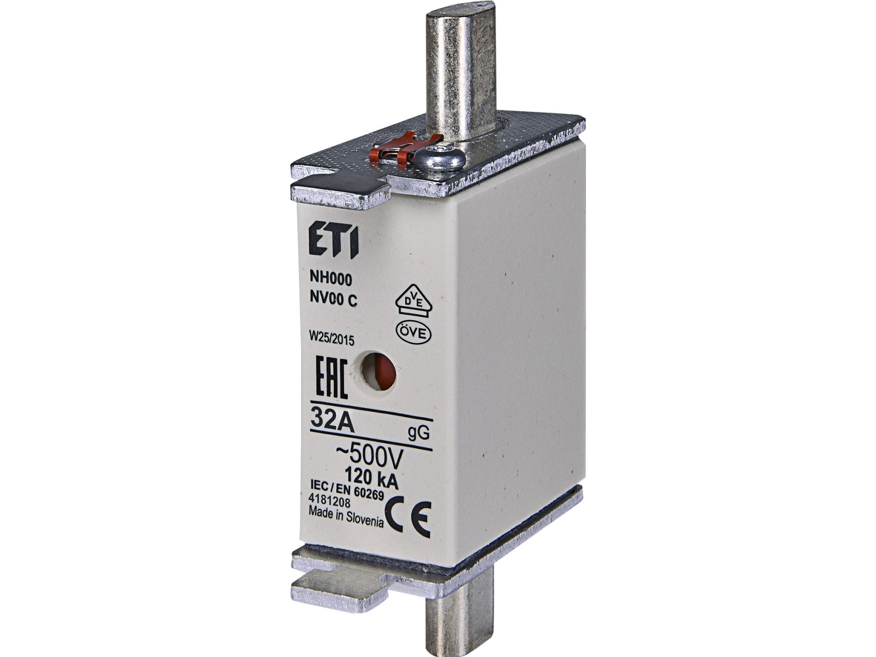 Eti-Polam Sicherungseinsatz Kombi Nh00c 32A Gg/Gl 500V Wt-00C (004181208)